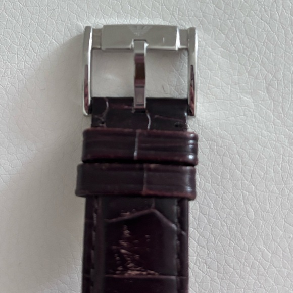 Emporio Armani Dark Brown Leather Watch - Picture 3 of 6